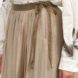 Beige Crinkle Long Skirt by Pas de Calais 