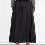 Pas de Calais Apparel Womens Skirts Crinkle Long Skirt in Black