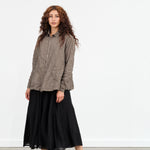 Pas de Calais Crinkle Long Skirt in Black