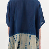 Pas de Calais Apparel Womens Blouses Cupro Cotton Linen Willow Dye Blouse