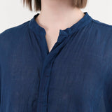 Pas de Calais Apparel Womens Blouses Cupro Cotton Linen Willow Dye Blouse