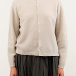 Pas de Calais Apparel Womens Sweaters Fine Wool Crewneck Cardigan