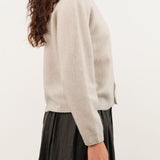 Pas de Calais Apparel Womens Sweaters Fine Wool Crewneck Cardigan