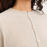 Pas de Calais Apparel Womens Sweaters Fine Wool Crewneck Cardigan