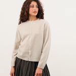 Pas de Calais Apparel Womens Sweaters Fine Wool Crewneck Cardigan