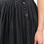 Pas de Calais Apparel Womens Skirts French Linen Box Pleat Skirt