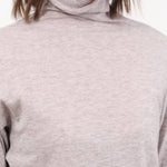 Pas de Calais Apparel Womens Sweaters Gauze Jersey Mix Turtleneck Pullover