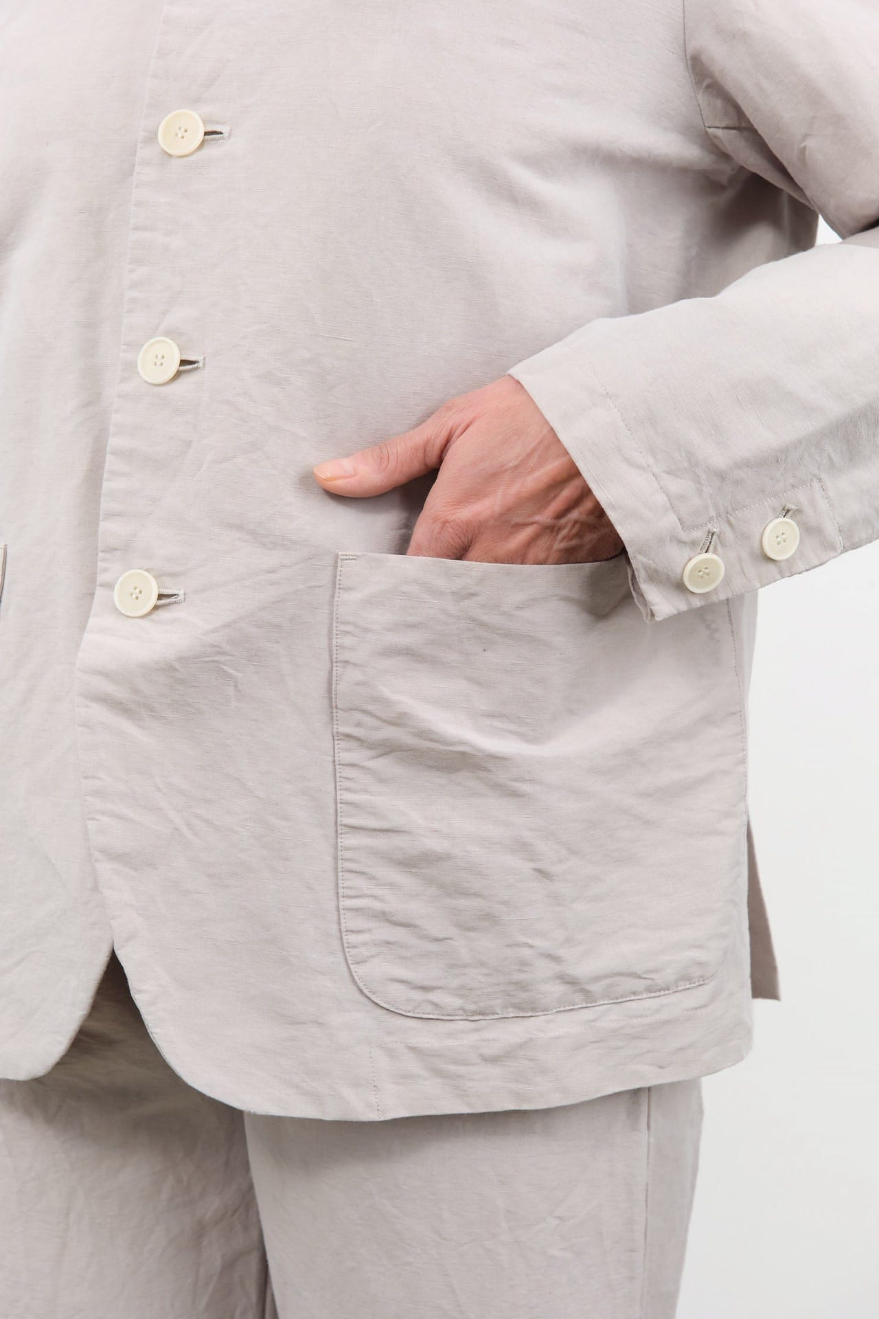 Pas de Calais Apparel Womens Jackets High Density Linen Cotton Jacket