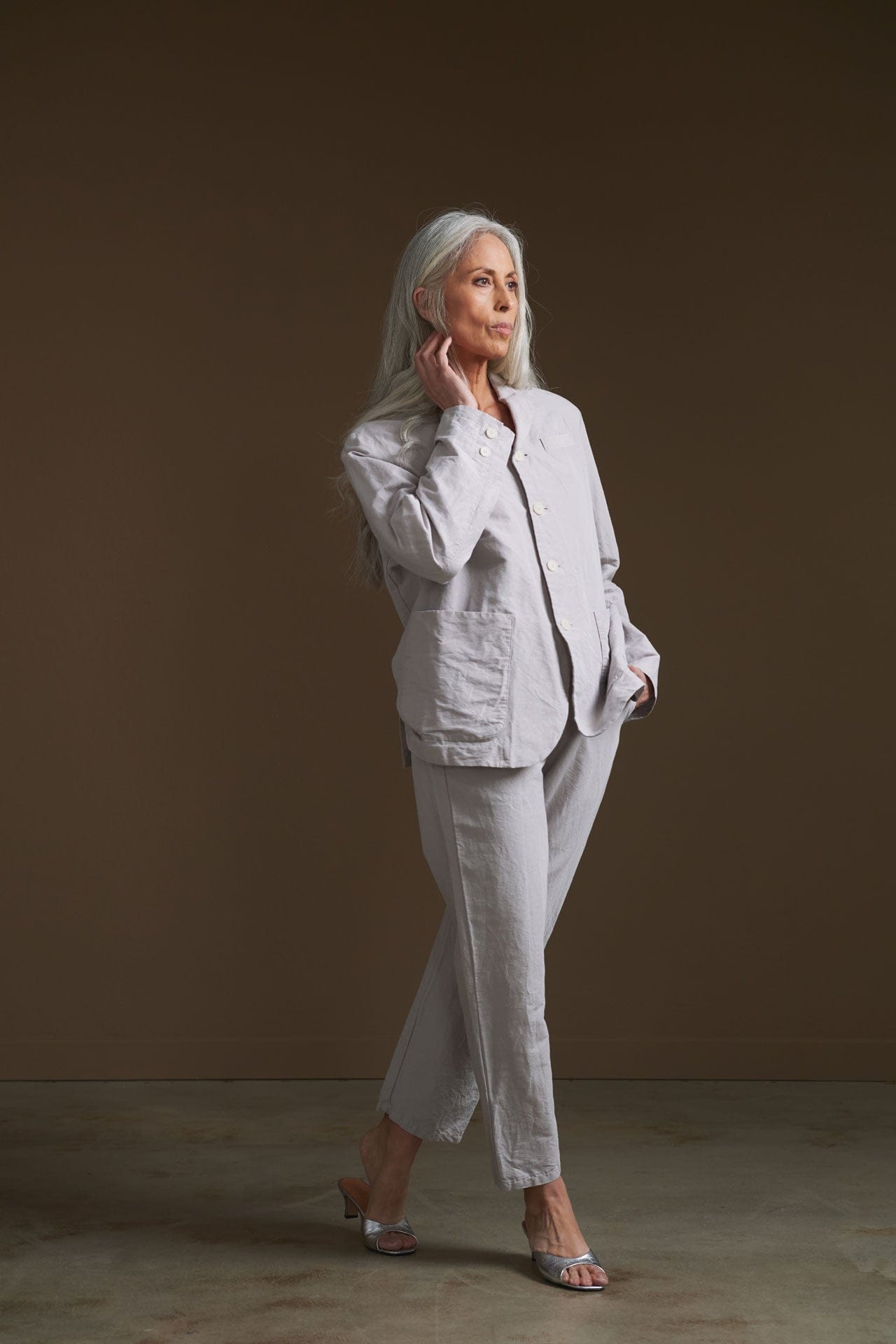 Pas de Calais Apparel Womens Pants High Density Linen Cotton Pants