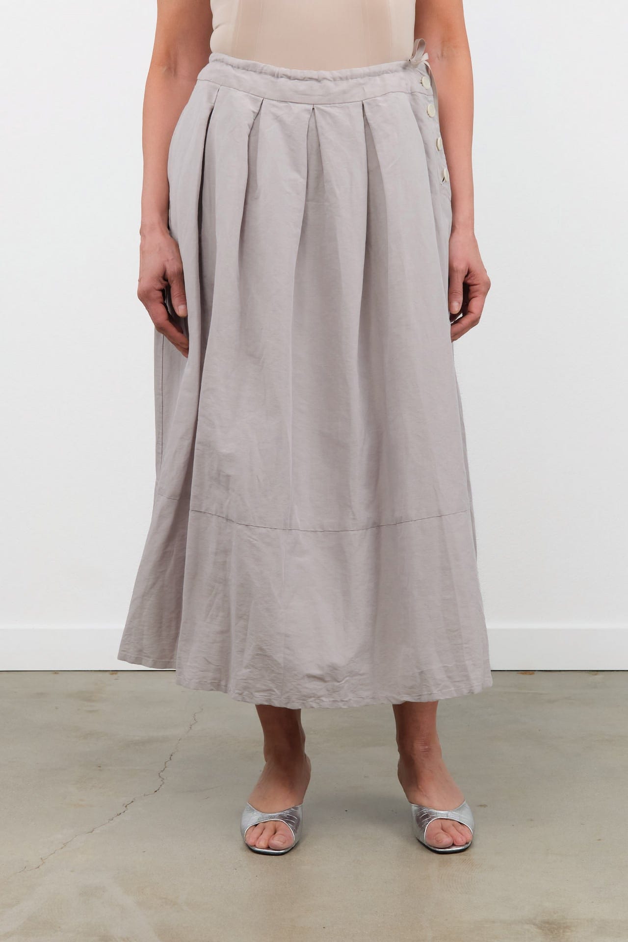 Pas de Calais Apparel Womens Skirts High Density Linen Cotton Skirt