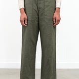 High Thread Count Cotton Linen Baker Pants by Pas de Calais in Khaki