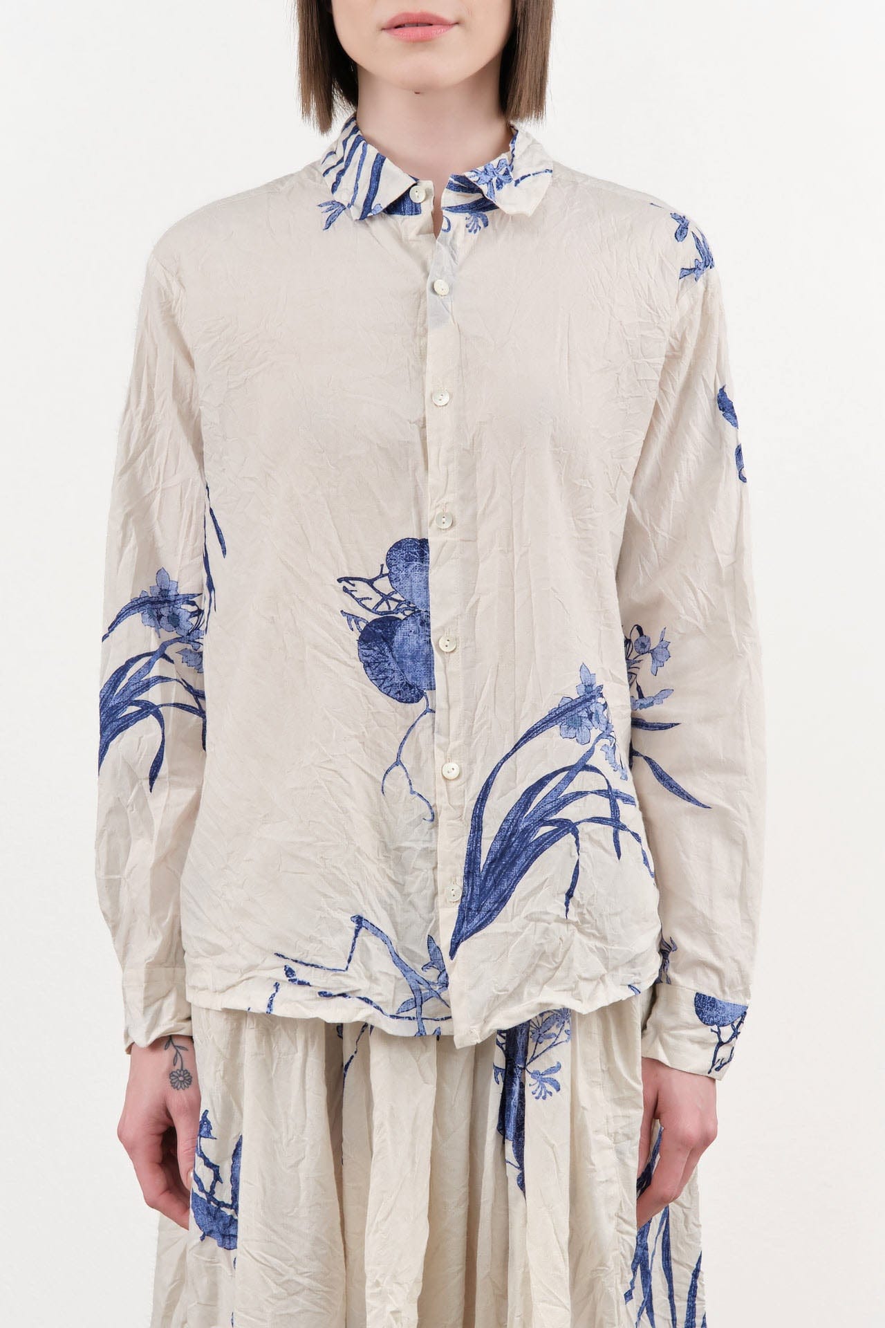 Pas de Calais Apparel Womens Blouses Japonism Flower Print Blouse