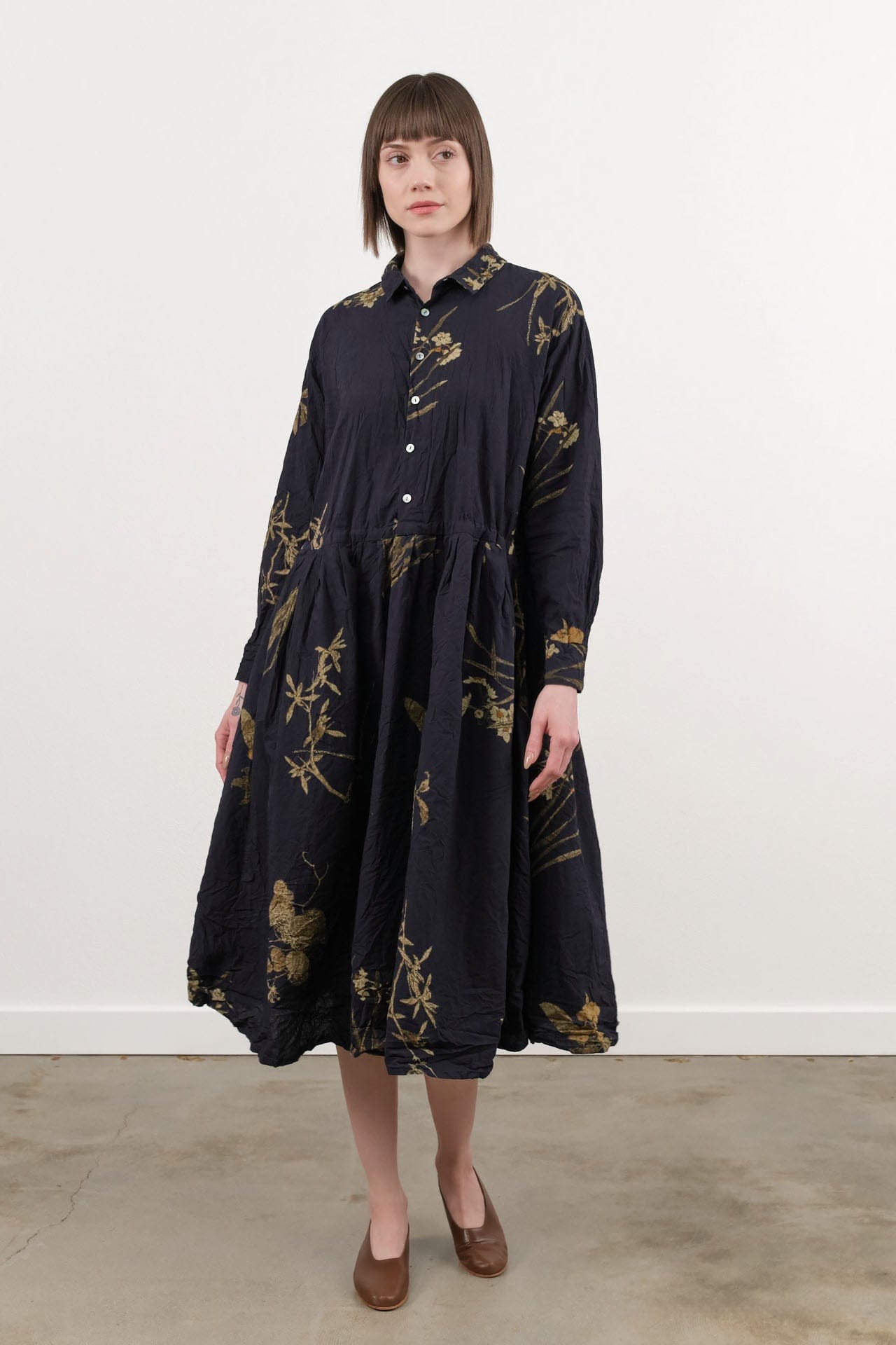 Pas de Calais Apparel Womens Dresses Japonism Flower Print Dress