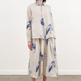 Pas de Calais Apparel Womens Skirts Japonism Flower Print Skirt