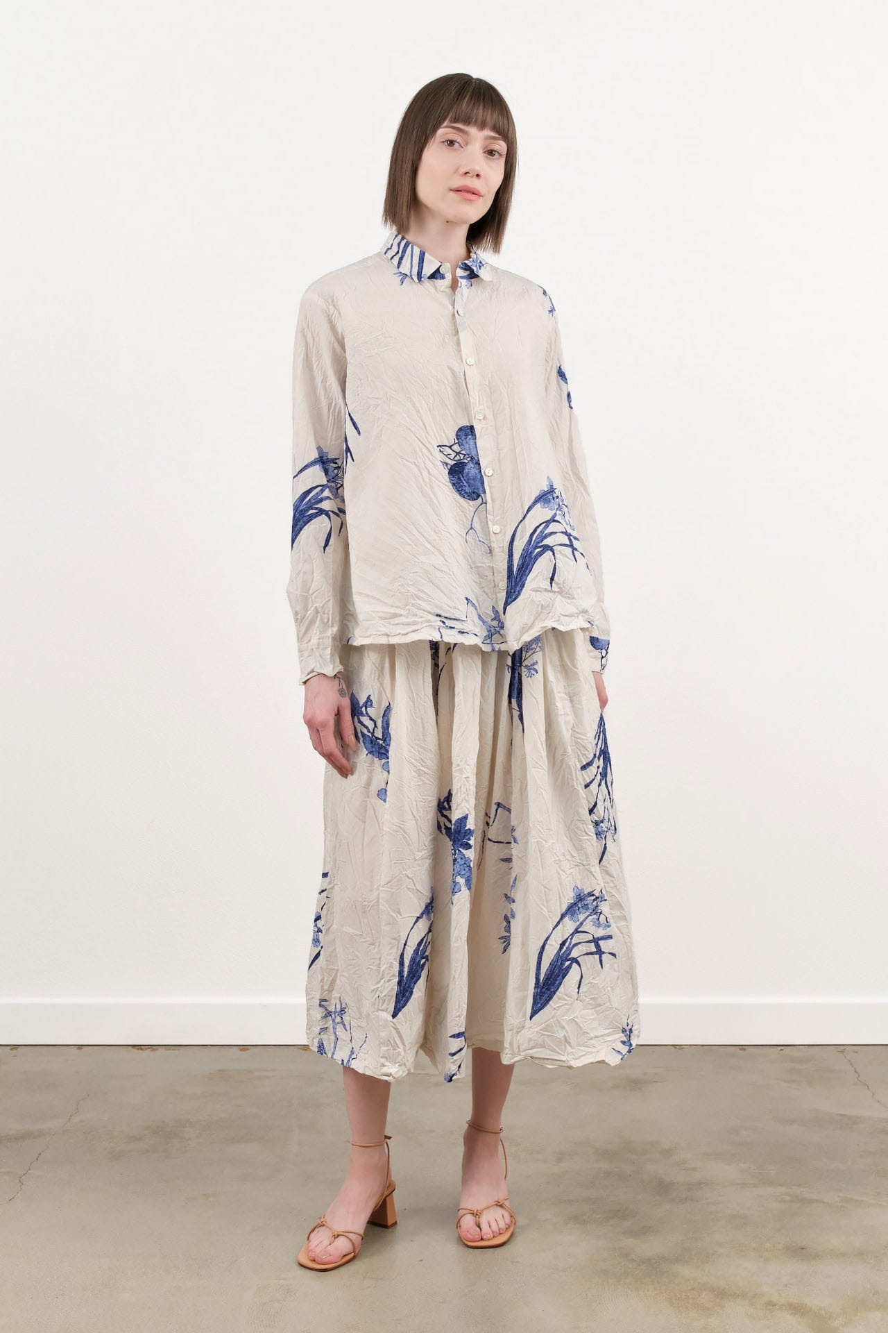 Pas de Calais Apparel Womens Skirts Japonism Flower Print Skirt