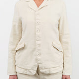Pas de Calais Apparel Womens Jackets Linen Cotton Soft Twill Tailored Jacket