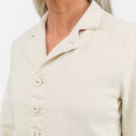 Pas de Calais Apparel Womens Jackets Linen Cotton Soft Twill Tailored Jacket