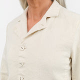 Pas de Calais Apparel Womens Jackets Linen Cotton Soft Twill Tailored Jacket