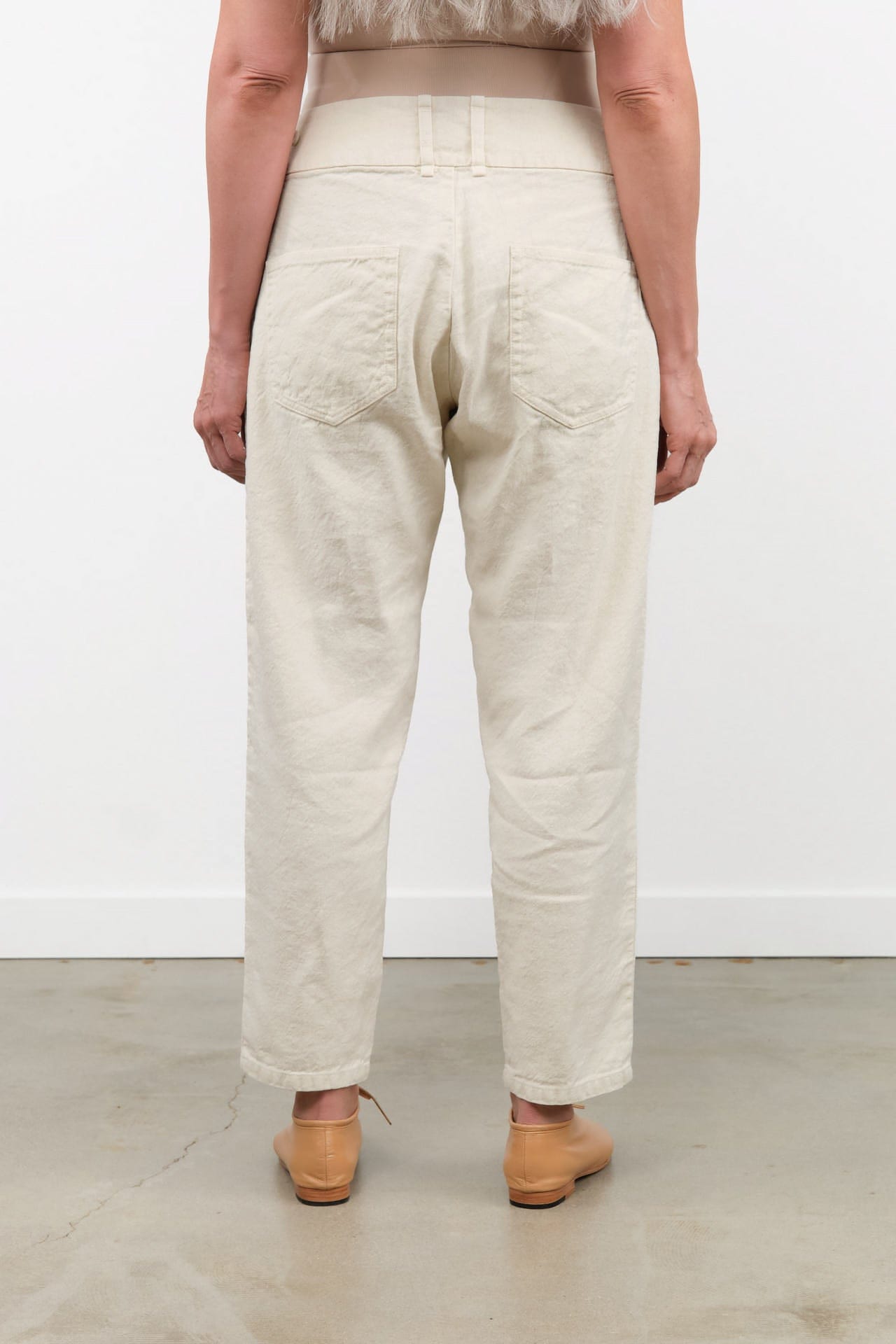 Pas de Calais Apparel Womens Pants Linen Cotton Soft Twill Tapered Pants