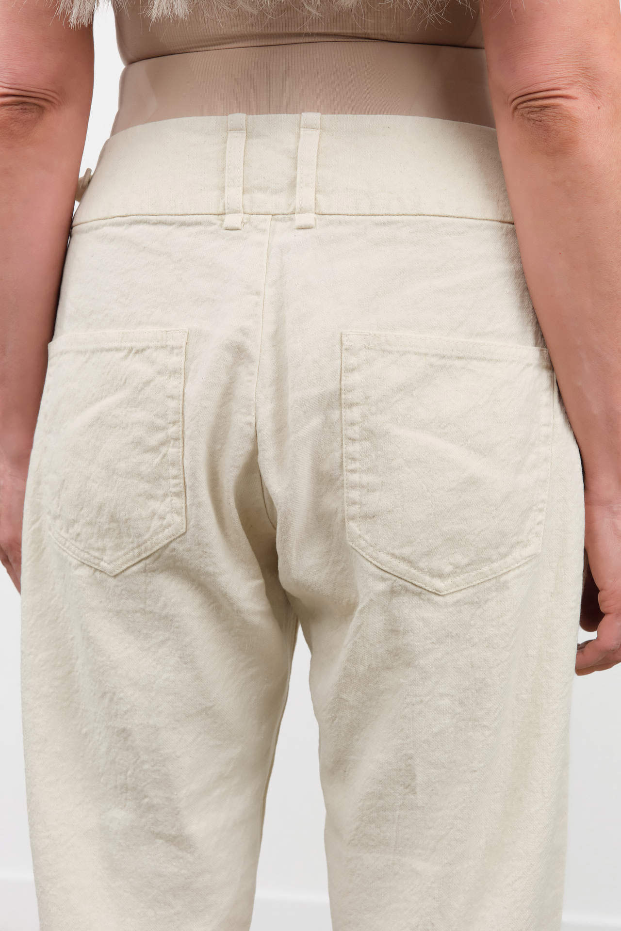 Pas de Calais Apparel Womens Pants Linen Cotton Soft Twill Tapered Pants