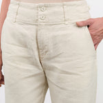 Pas de Calais Apparel Womens Pants Linen Cotton Soft Twill Tapered Pants