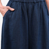 Pas de Calais Apparel Womens Pants Linen Indigo Chambray Pants