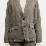 Linen Twill Tailored Jacket by Pas De Calais in Khaki