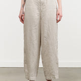 Linen Twill Wide Pants by Pas de Calais in Light Gray