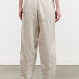 Light Gray Linen Twill Wide Pants by Pas de Calais Designer Brand 