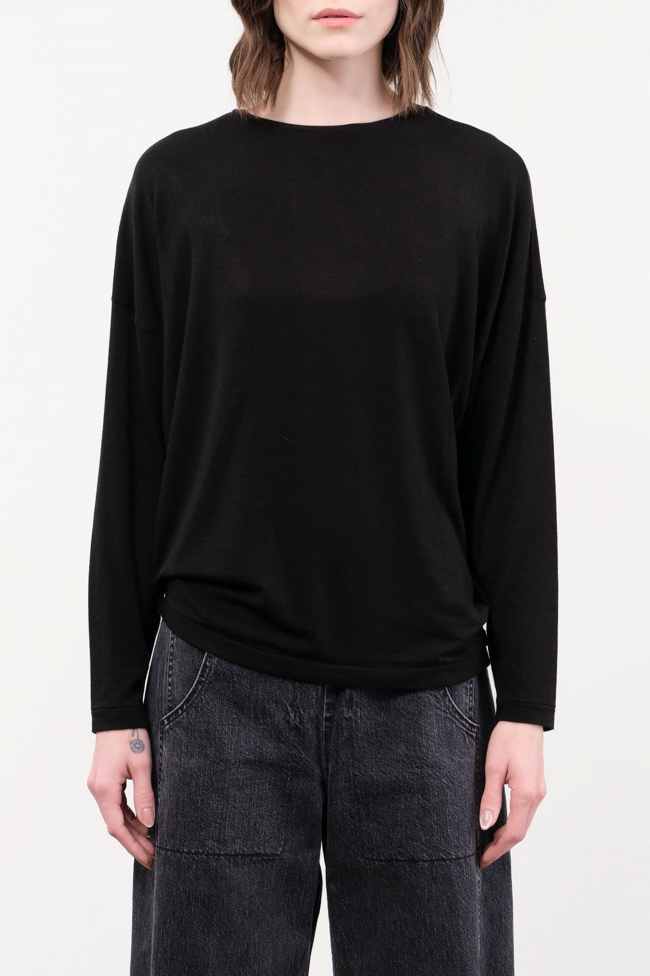 Pas de Calais Apparel Womens Sweaters Lyocell Cashmere Crewneck Jersey Pullover