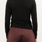 Pas de Calais Apparel Womens Blouses Lyocell Cashmere Jersey Turtleneck Pullover