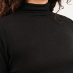 Pas de Calais Apparel Womens Blouses Lyocell Cashmere Jersey Turtleneck Pullover