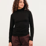 Pas de Calais Apparel Womens Blouses Lyocell Cashmere Jersey Turtleneck Pullover