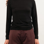 Pas de Calais Apparel Womens Blouses Lyocell Cashmere Jersey Turtleneck Pullover