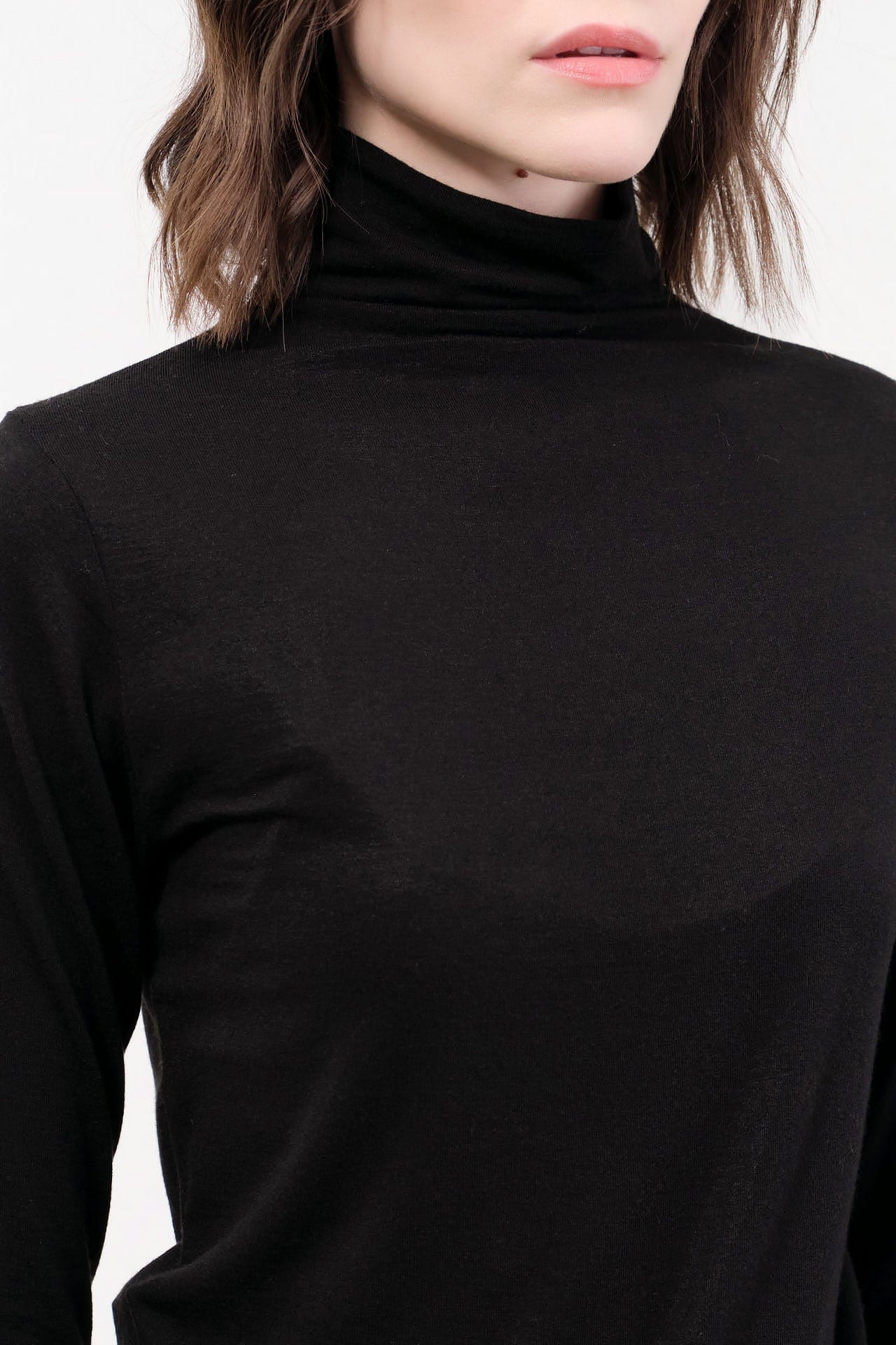 Pas de Calais Apparel Womens Sweaters Lyocell Cashmere Turtleneck Jersey Pullover