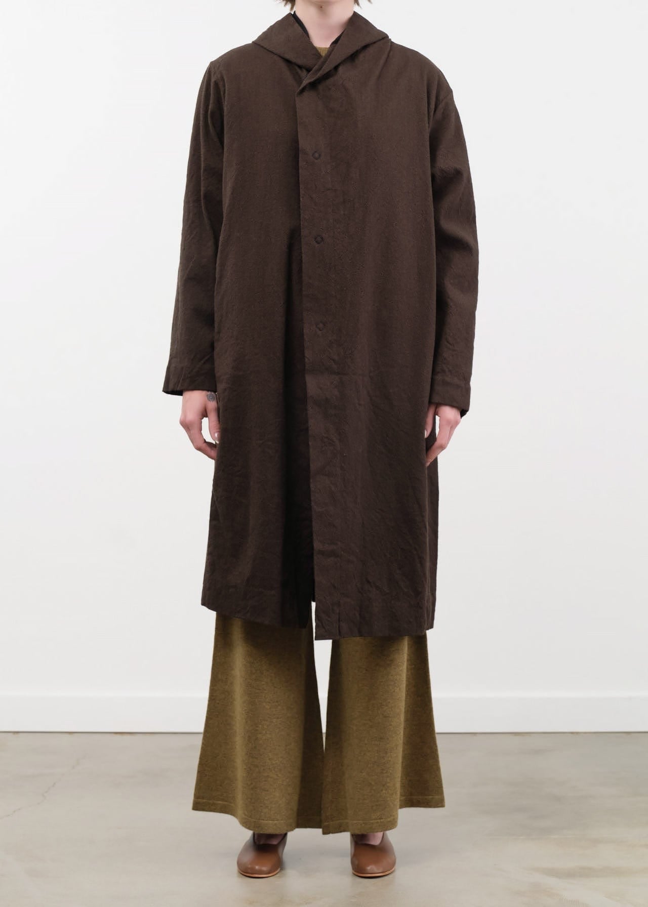 Pas de Calais Apparel Womens Outerwear Mulesing-Free Wool Cotton Hooded Coat