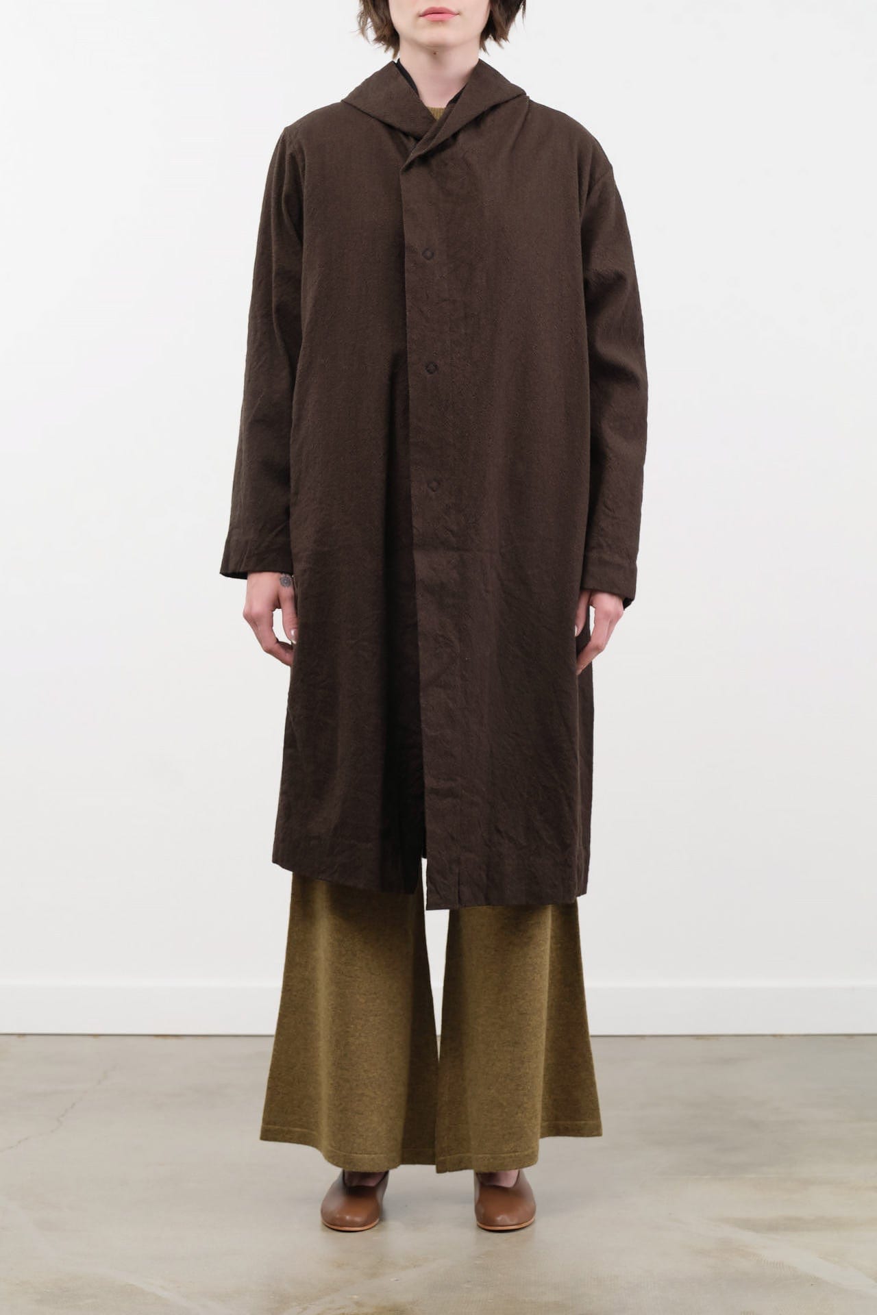 Pas de Calais Apparel Womens Outerwear Mulesing-Free Wool Cotton Hooded Coat