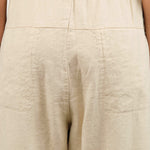 Pas de Calais Apparel Womens Pants Natural Brushed Linen Cotton Twill Relaxed Pants