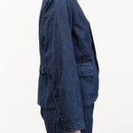 Pas de Calais Apparel Womens Jackets Natural Denim Tailored Jacket