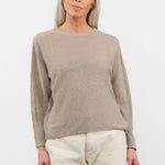 Pas de Calais Apparel Womens Sweaters Normandy Linen Crew Neck Pullover