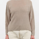 Pas de Calais Apparel Womens Sweaters Normandy Linen Crew Neck Pullover