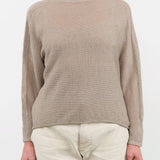 Pas de Calais Apparel Womens Sweaters Normandy Linen Crew Neck Pullover