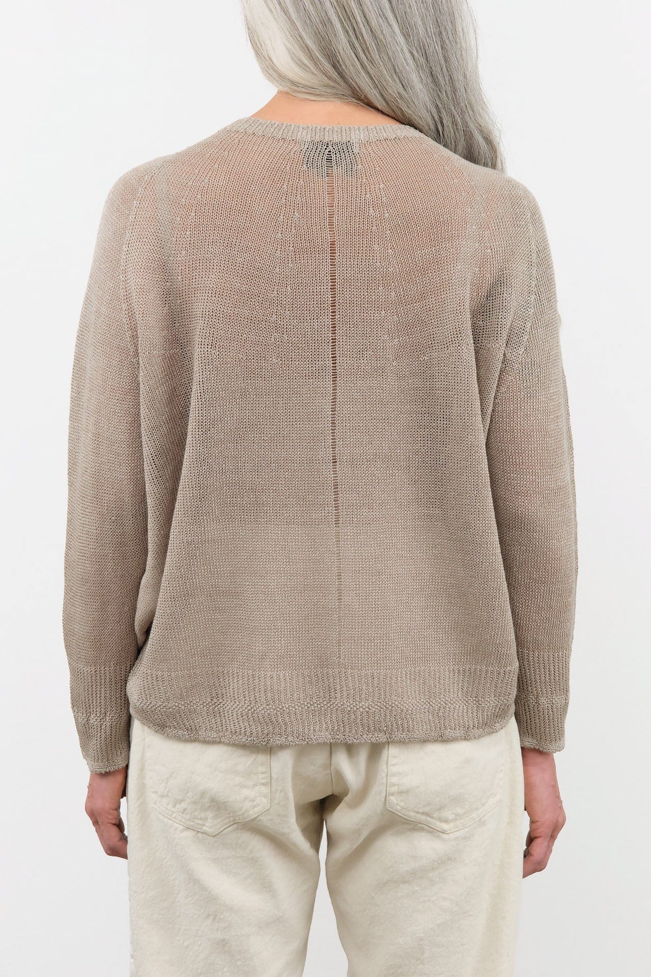 Pas de Calais Apparel Womens Sweaters Normandy Linen Crew Neck Pullover