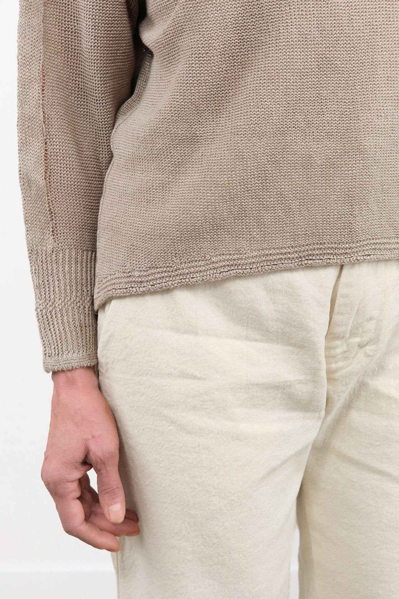 Pas de Calais Apparel Womens Sweaters Normandy Linen Crew Neck Pullover