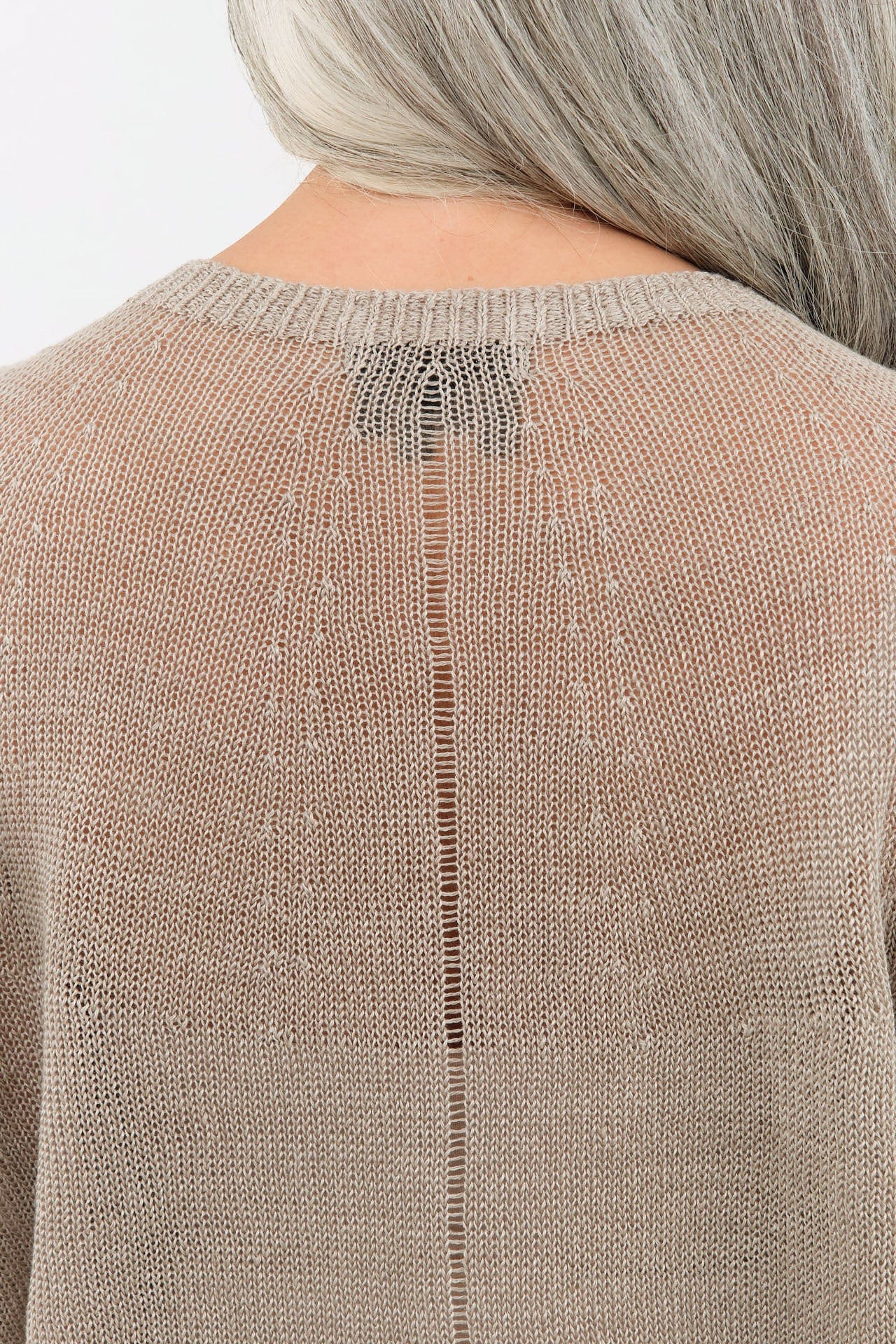 Pas de Calais Apparel Womens Sweaters Normandy Linen Crew Neck Pullover