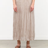 Organdy Hand Pleated Long Skirt by Pas de Calais in Natural