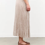 Pas de Calais Apparel Womens Skirts Organdy Hand Pleated Long Skirt