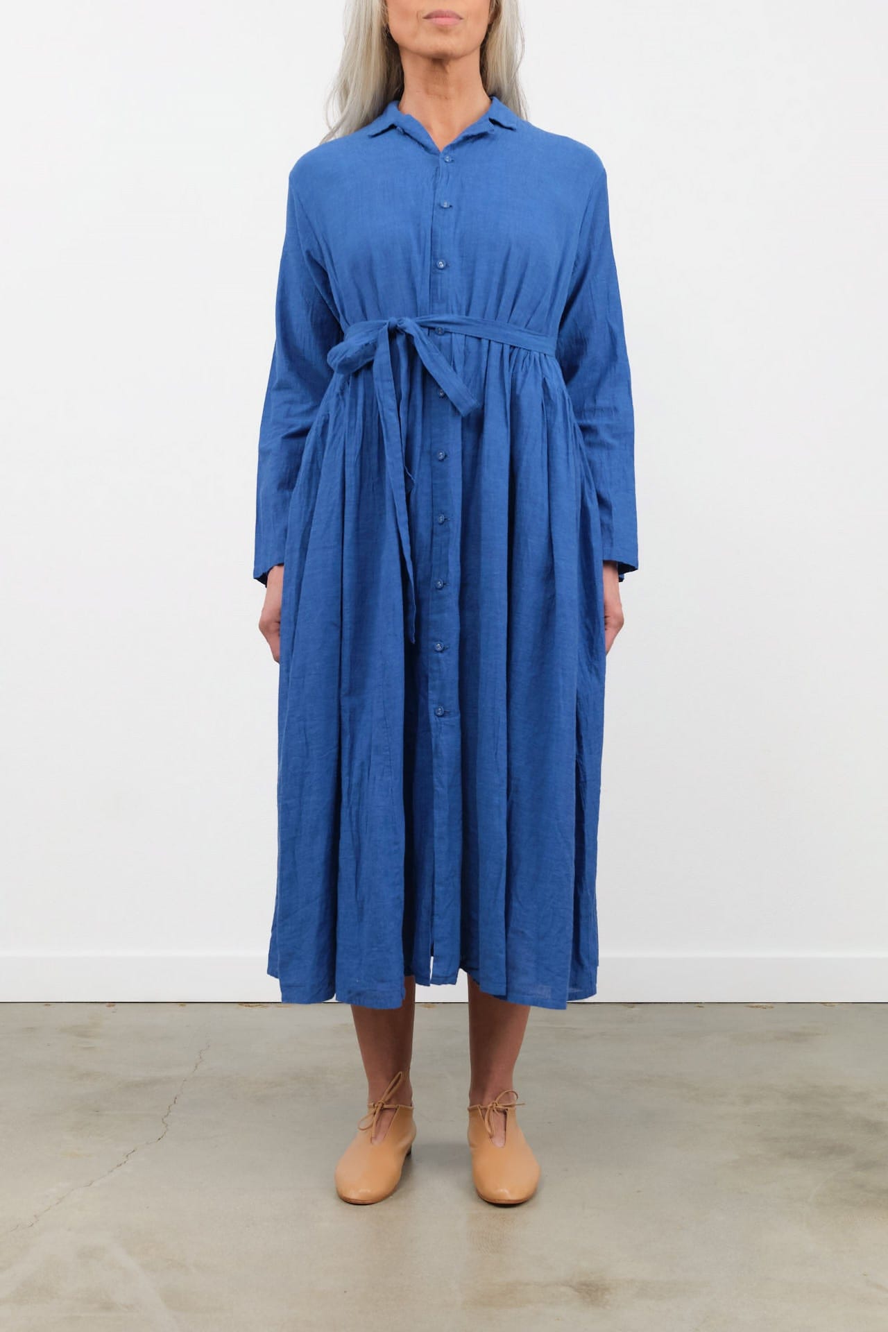 Pas de Calais Organic Cotton Chambray Dress Blue / 34 Pas de Calais Organic Cotton Chambray Dress Blue / 34