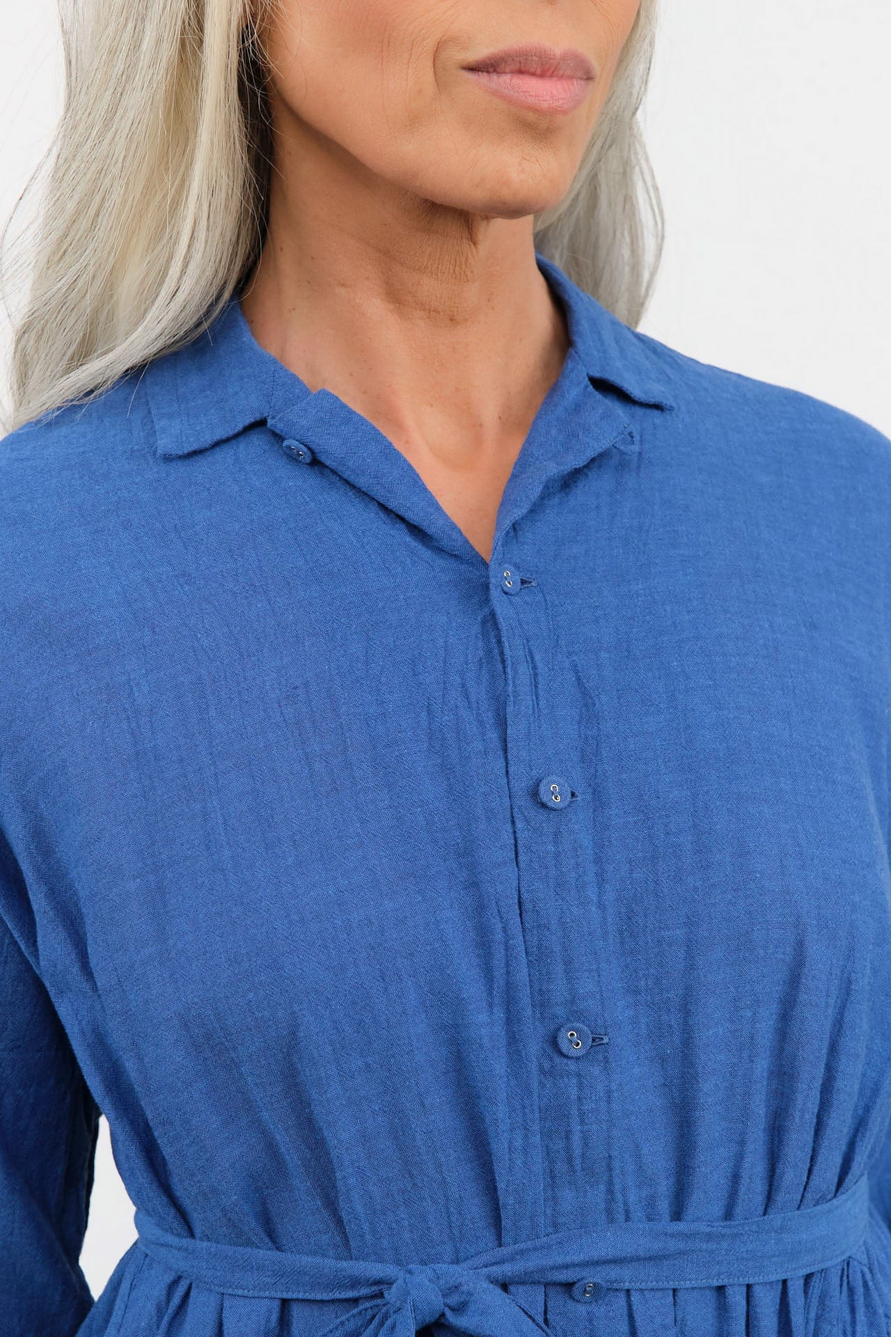 Pas de Calais Apparel Womens Dresses Organic Cotton Chambray Dress