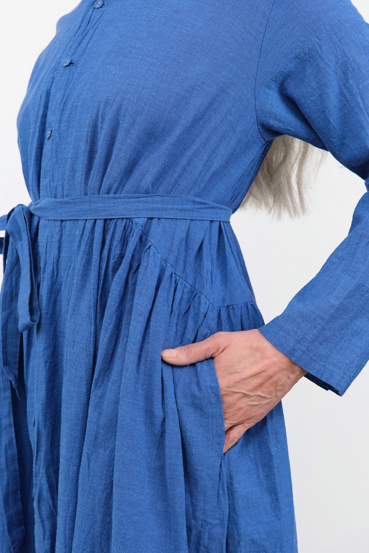 Pas de Calais Apparel Womens Dresses Organic Cotton Chambray Dress